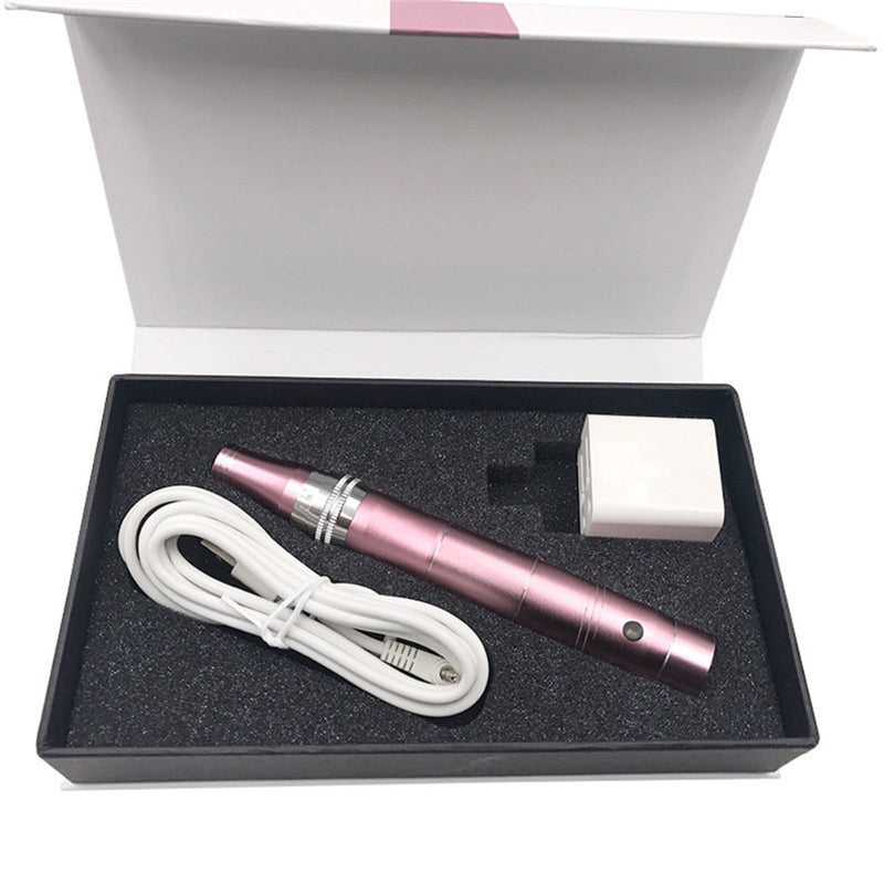 LED Micro-Needling Pen Electric DermaPen With Free Needle Cartridges 10pcs - SkinGenics ™ Online Shop